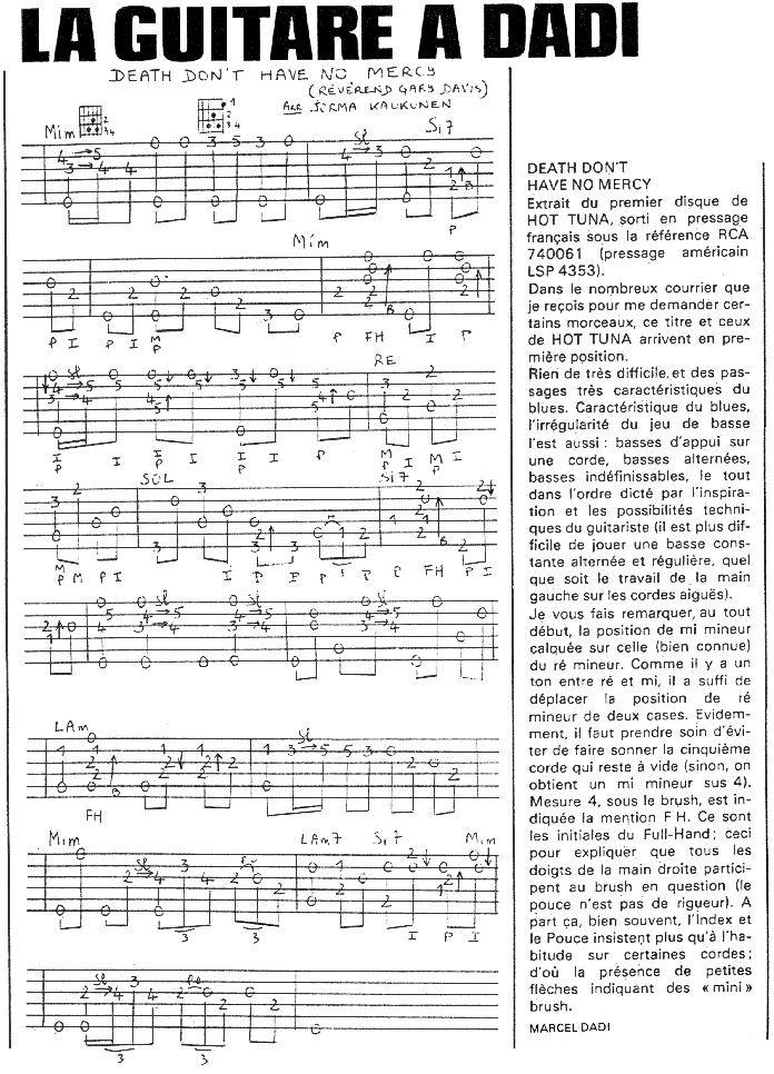 La tab de death don't have no mercy par M. Dadi
