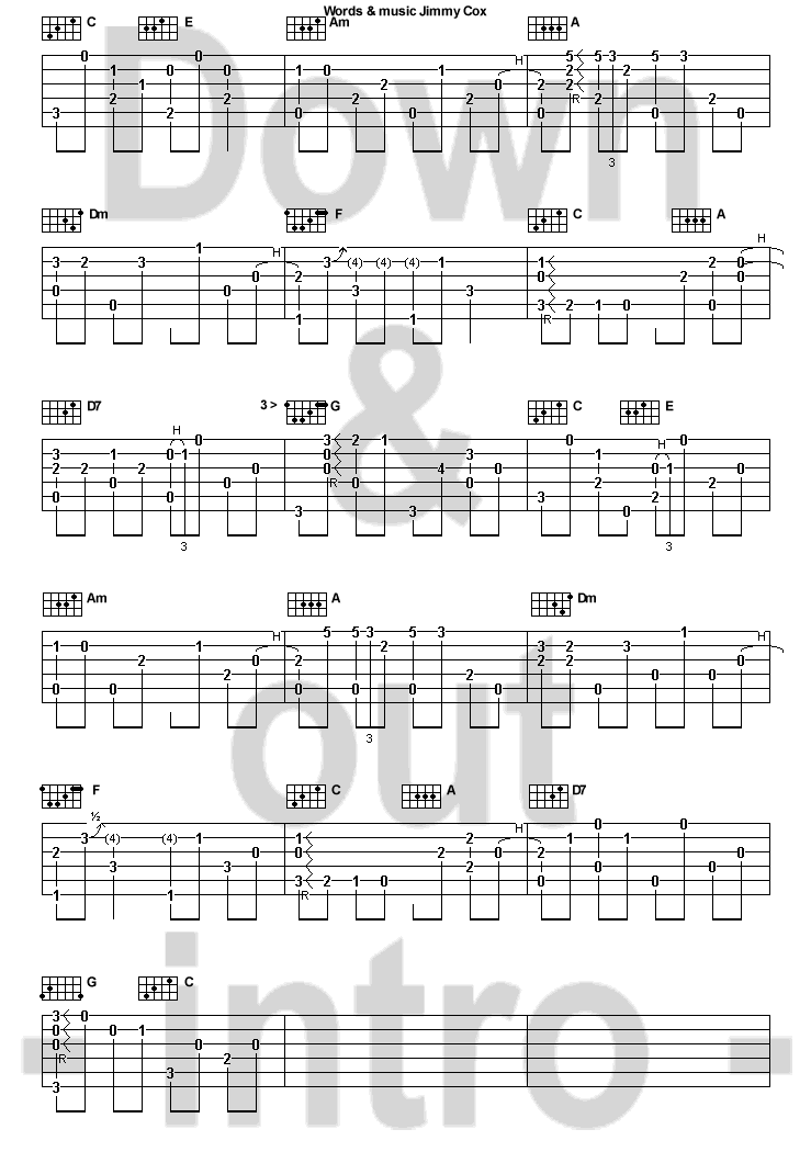 la tab de down & out (intro)