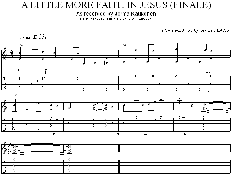 A little more faith in Jesus (Outro)
