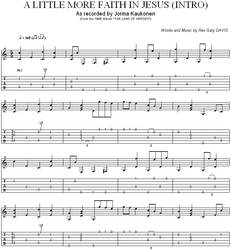 Have a little more faith in Jesus (intro)