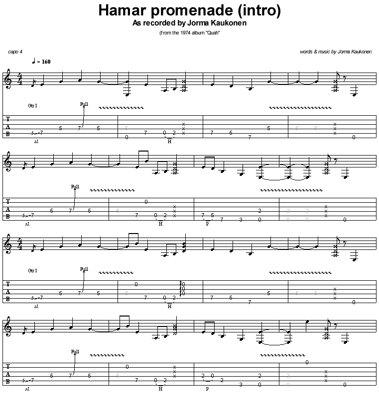 La tab de "Hamar promenade"  - intro