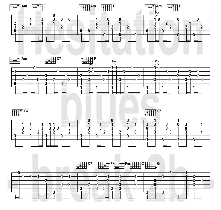 La tab de hesitation blues (break 2)