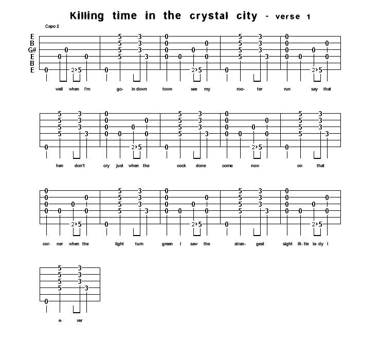La tab de killing time... (verse 1)